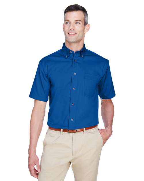 Harriton Men's Easy Blend™ Twill Dress Shirt with Stain-Release