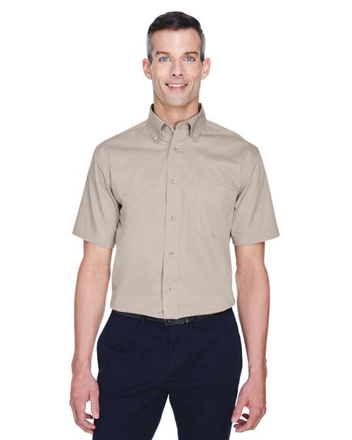 Harriton Men's Easy Blend™ Twill Dress Shirt with Stain-Release