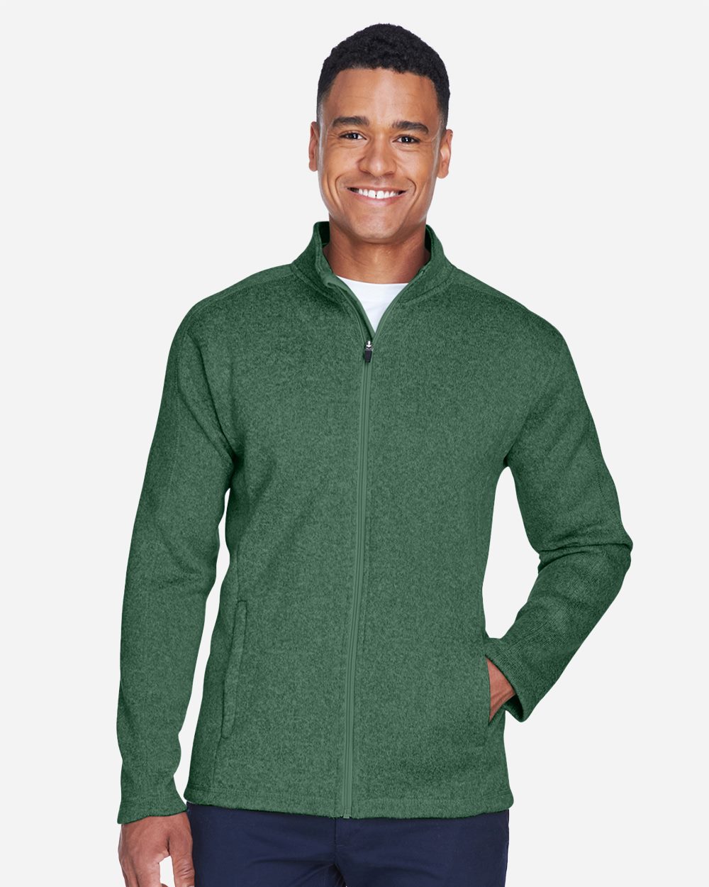 Devon & Jones Men's Bristol Full-Zip Sweater Fleece Jacket