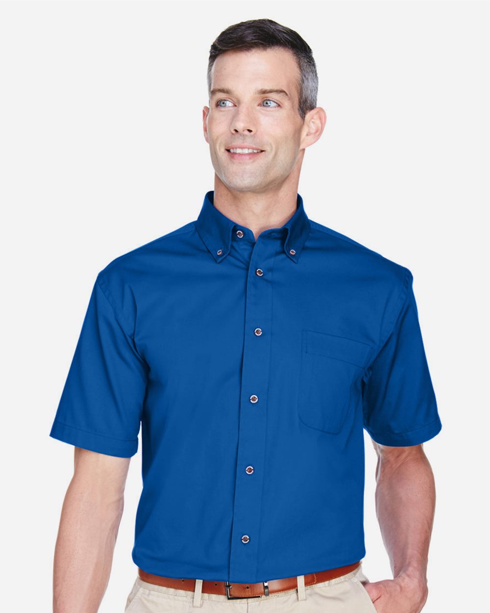 Harriton Men's Easy Blend™ Twill Dress Shirt with Stain-Release
