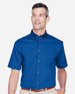 Harriton Men's Easy Blend™ Twill Dress Shirt with Stain-Release